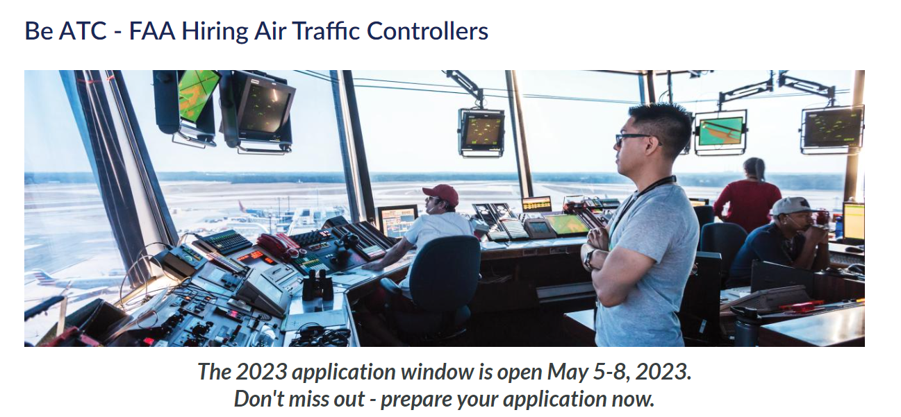 Be ATC - FAA Hiring Air Traffic Controllers