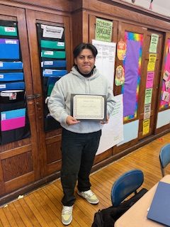 Mario Morales received the Go Getter and Honor Roll Award.